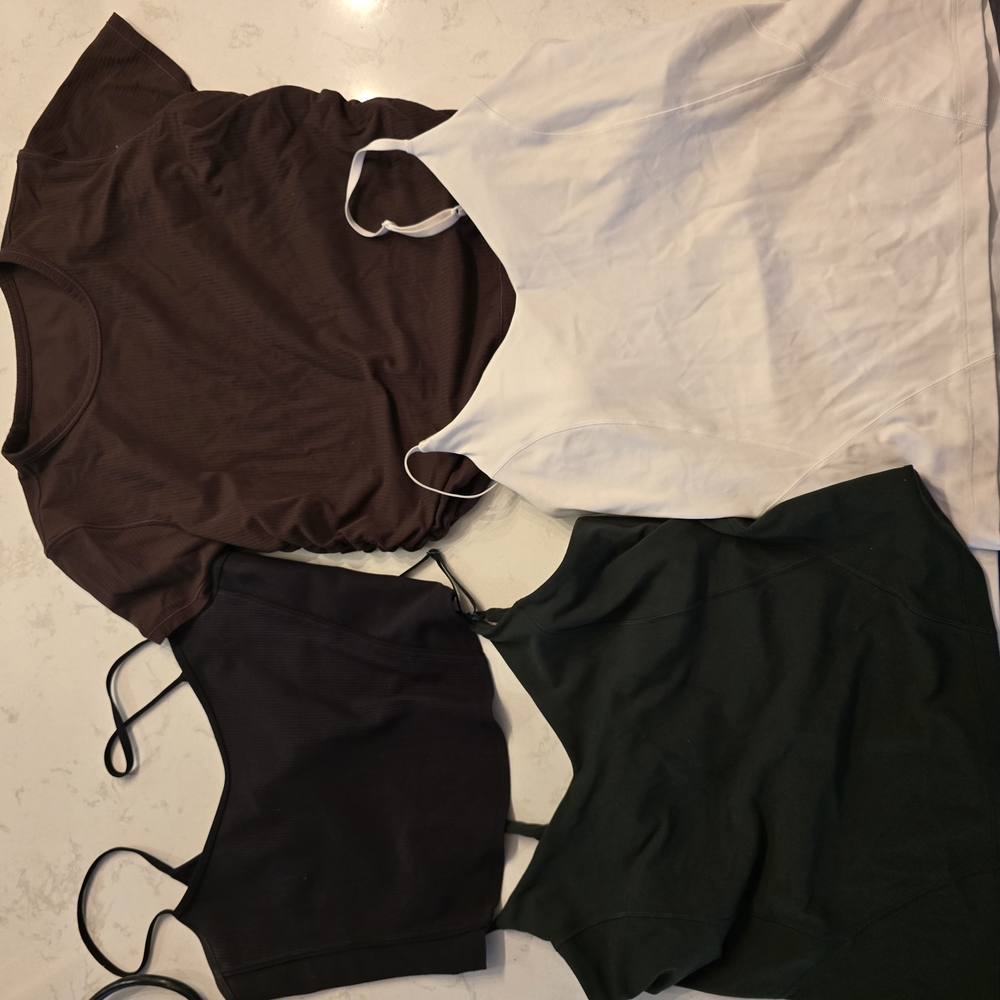 Lululemon Athletica Women's Tops - Brown, White, Black, Green